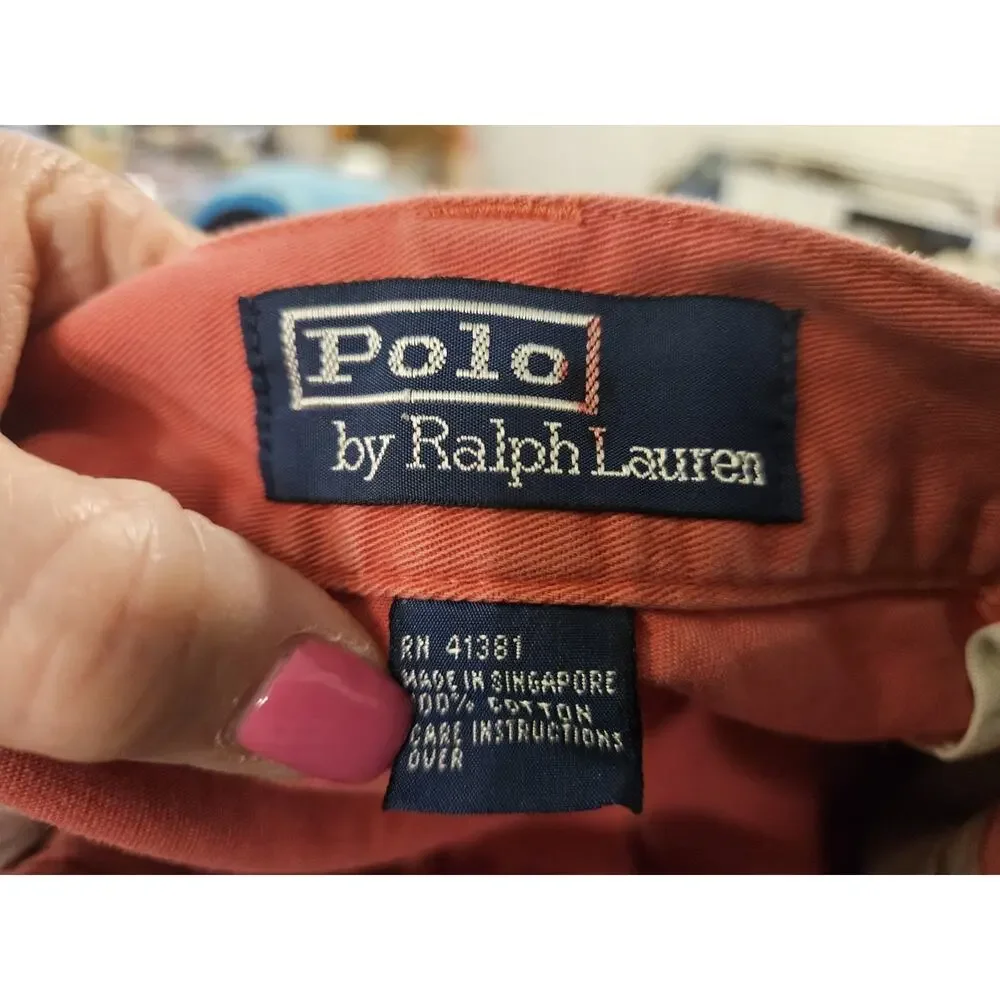Polo Ralph Lauren Pink Chino Shorts Men's Size 40 100% Cotton, Pre-loved, Worn.